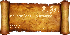 Makróczi Zsuzsanna névjegykártya
